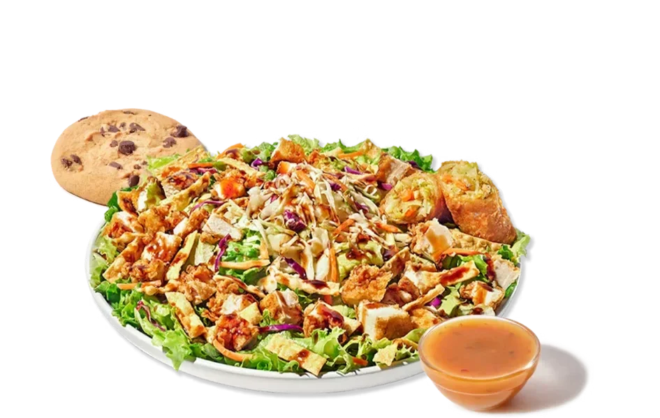 Zaxbys Menu With Prices 2026 93 Zaxby’s Asian Zensation Zalad Boxed Lunch with fresh salad, crispy wonton strips, egg roll, sweet dressing, and cookie