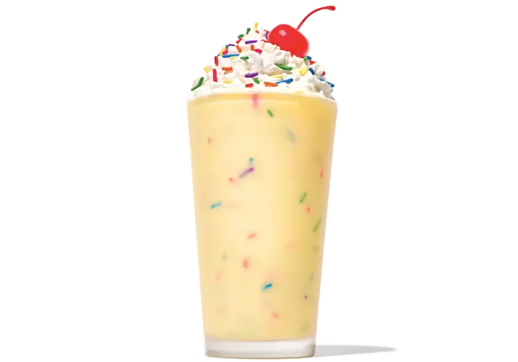 Zaxbys Menu With Prices 2026 53 Zaxby’s Birthday Cake Milkshake topped with whipped cream, rainbow sprinkles, and a cherry.