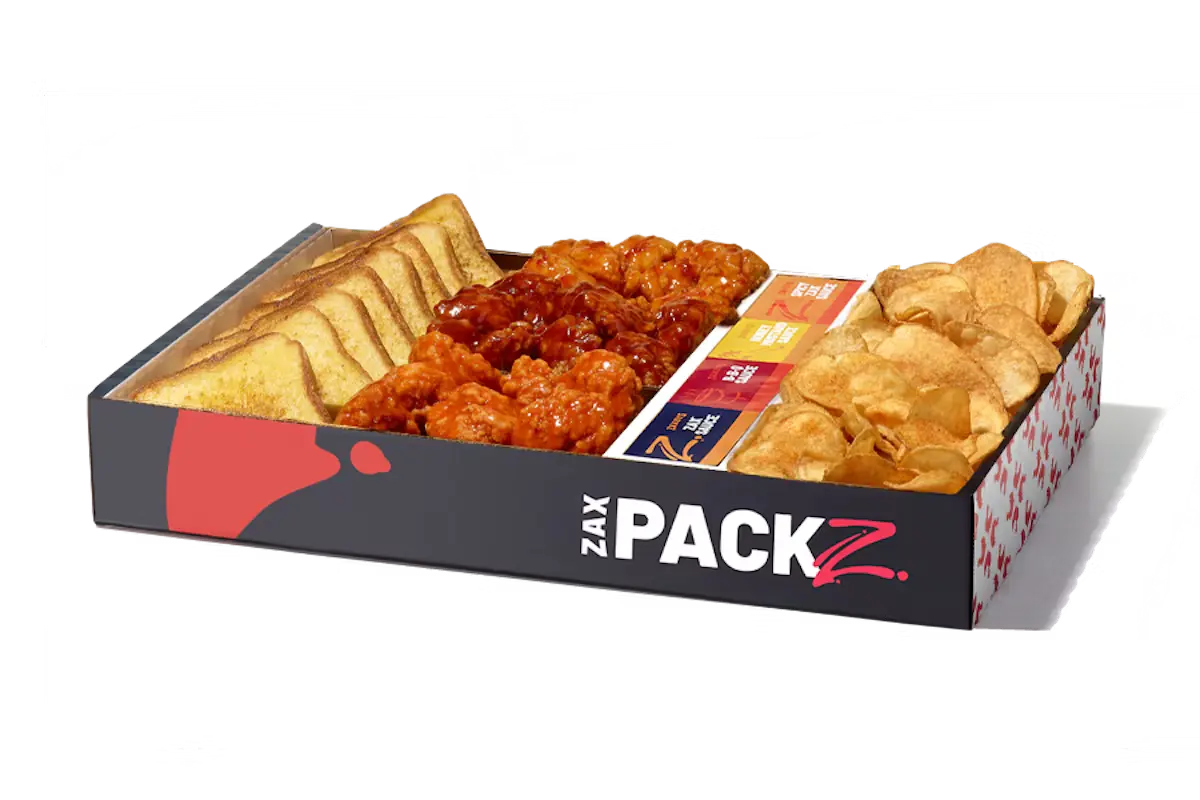 Zaxbys Menu With Prices 2026 64 Zaxbys Boneless Wings Zax Packz with Tater Chips