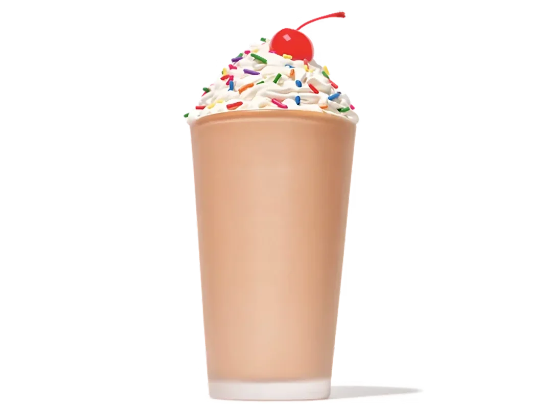 Zaxbys Menu With Prices 2026 50 Zaxby’s Chocolate Milkshake topped with whipped cream, rainbow sprinkles, and a cherry on top.