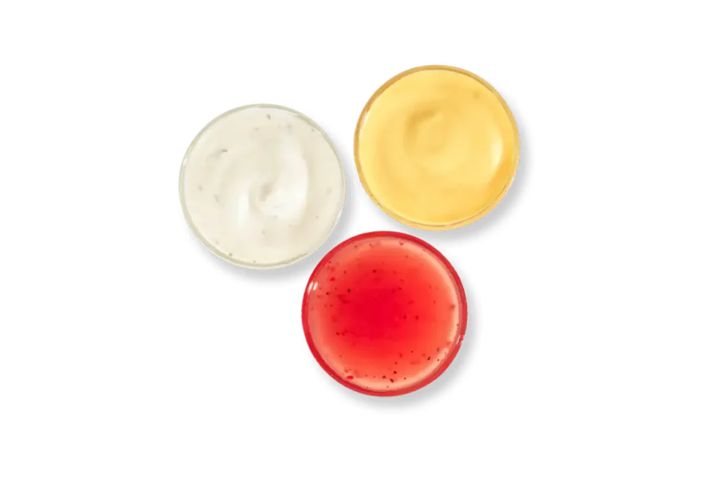 Zaxbys Menu With Prices 2026 57 Zaxby’s Extra Dressing cups with a variety of flavorful sauces including ranch, honey mustard, and signature dips