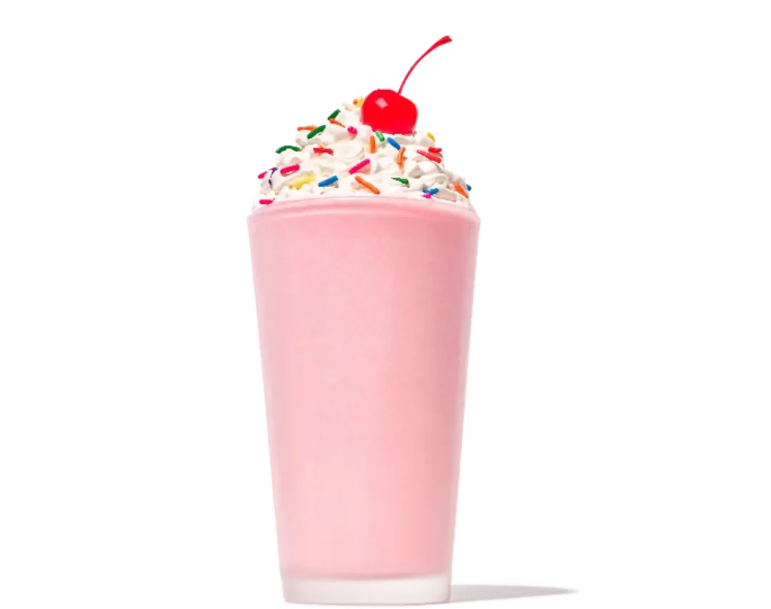 Zaxbys Menu With Prices 2026 51 Zaxby’s Strawberry Milkshake topped with whipped cream, rainbow sprinkles, and a cherry.